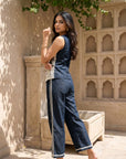 Waistcoat Cotton Denim Coord Set Fallon