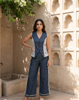 Waistcoat Cotton Denim Coord Set Fallon