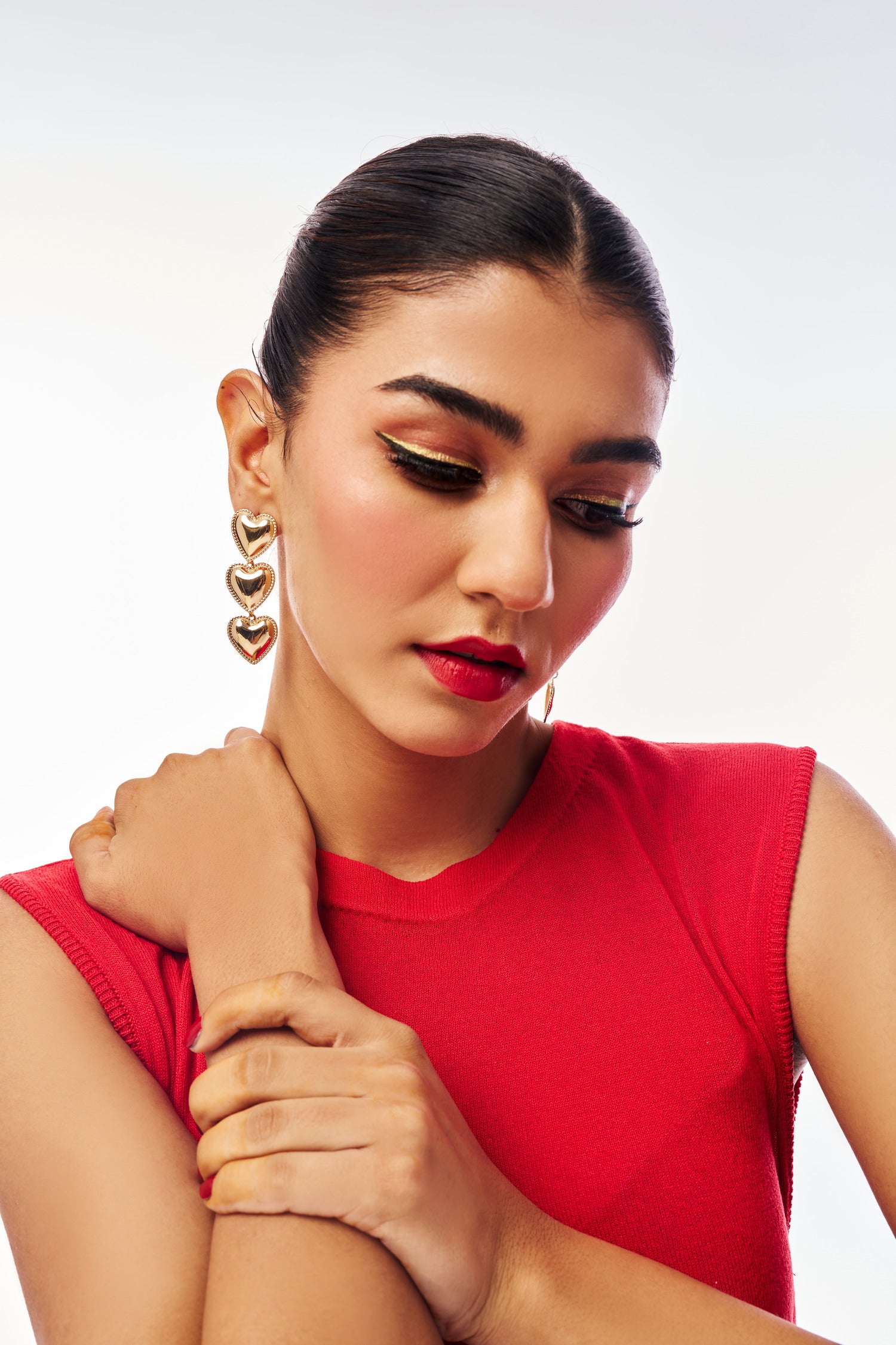 Trio-Heart Earrings