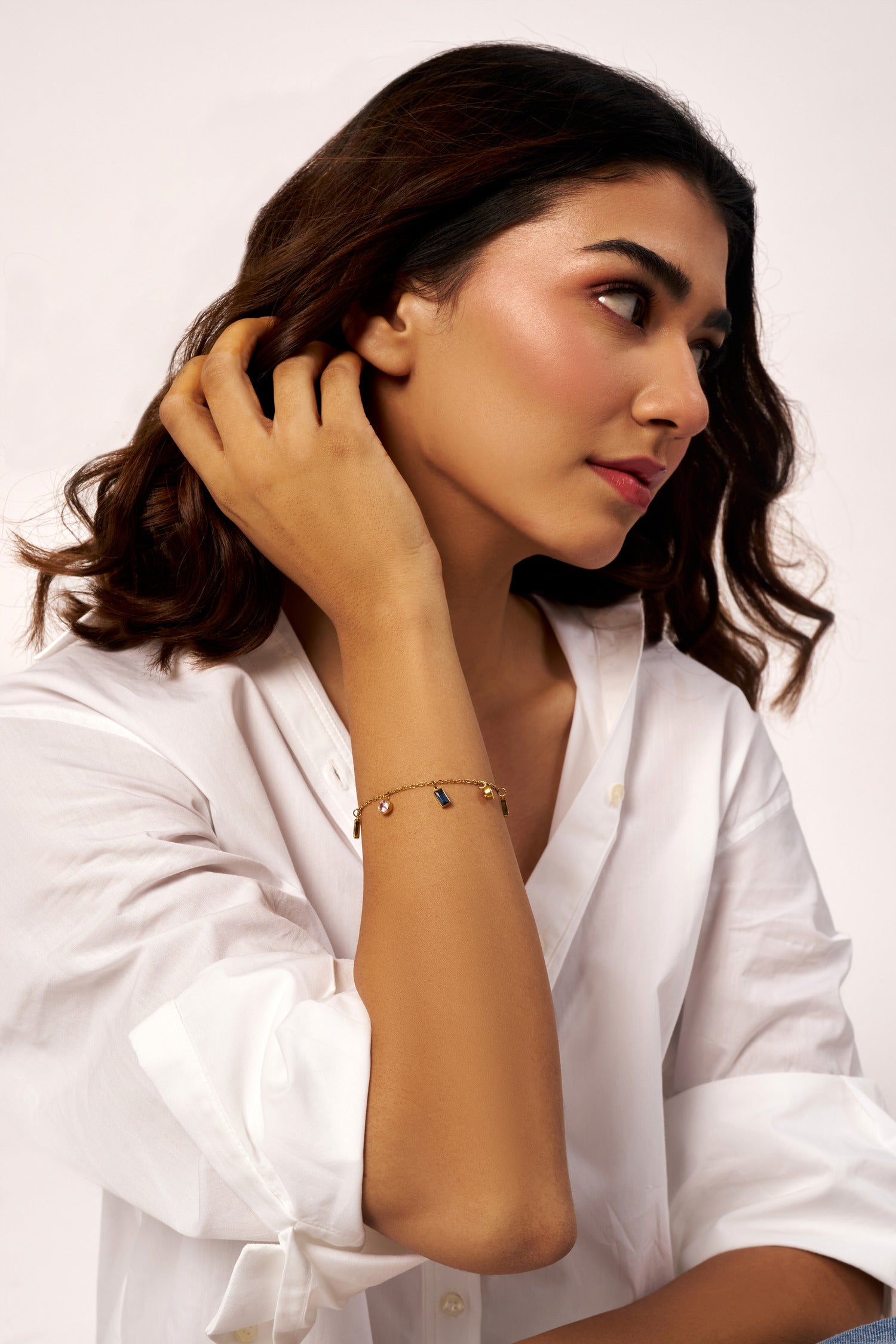 Geometric Gemstone Bracelet