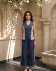 Waistcoat Cotton Denim Coord Set Fallon
