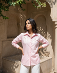 Women Pink Shirt with Embellishment (Kyoto Shirt)