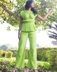 Neon Pleated Co-Ord Set