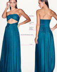 SHIMMER BUSTIER DRESS (TEAL)