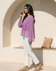 SHEER SHIMMER TOP