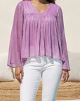 SHEER SHIMMER TOP