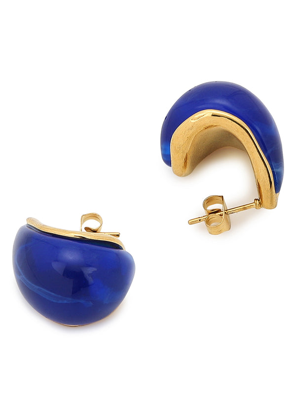 Wonders Of the Waves Earrings (Cobalt Blue)