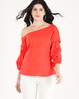 Paprika One Shoulder Top