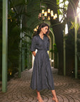 Women 100% Cotton Striped Denim Shirt & Skirt Co-ord Set (Rylie Co-ord Set)