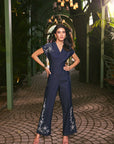Women Denim Embroidered Jumpsuit (Elle Jumpsuit)