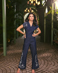 Women Denim Embroidered Jumpsuit (Elle Jumpsuit)
