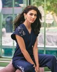 Women Denim Embroidered Jumpsuit (Elle Jumpsuit)