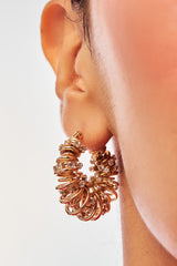 Gold Rhinestone Hoops