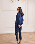 Women Denim Co-ord Set With Handwork & Embellishments (Megan Denim Co-ord Set)