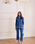 Women Denim Co-ord Set With Handwork  & Embellishments (Aria Co-ord Set)