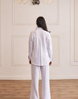 Women White Imported Viscose Co-ord Set with Handwork & Embellishments (Brooklyn Co-ord Set)